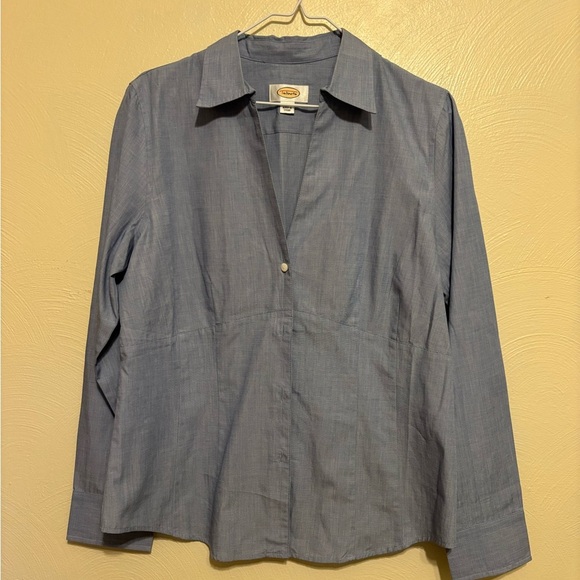 Talbots Tops - Women's Blue Button-Up Top